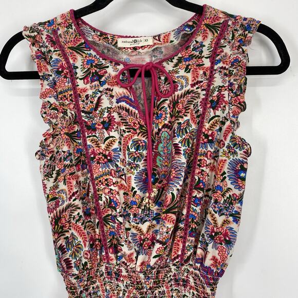 NATURAL LIFE Colorful Floral Mini Dress - Picture 5 of 12